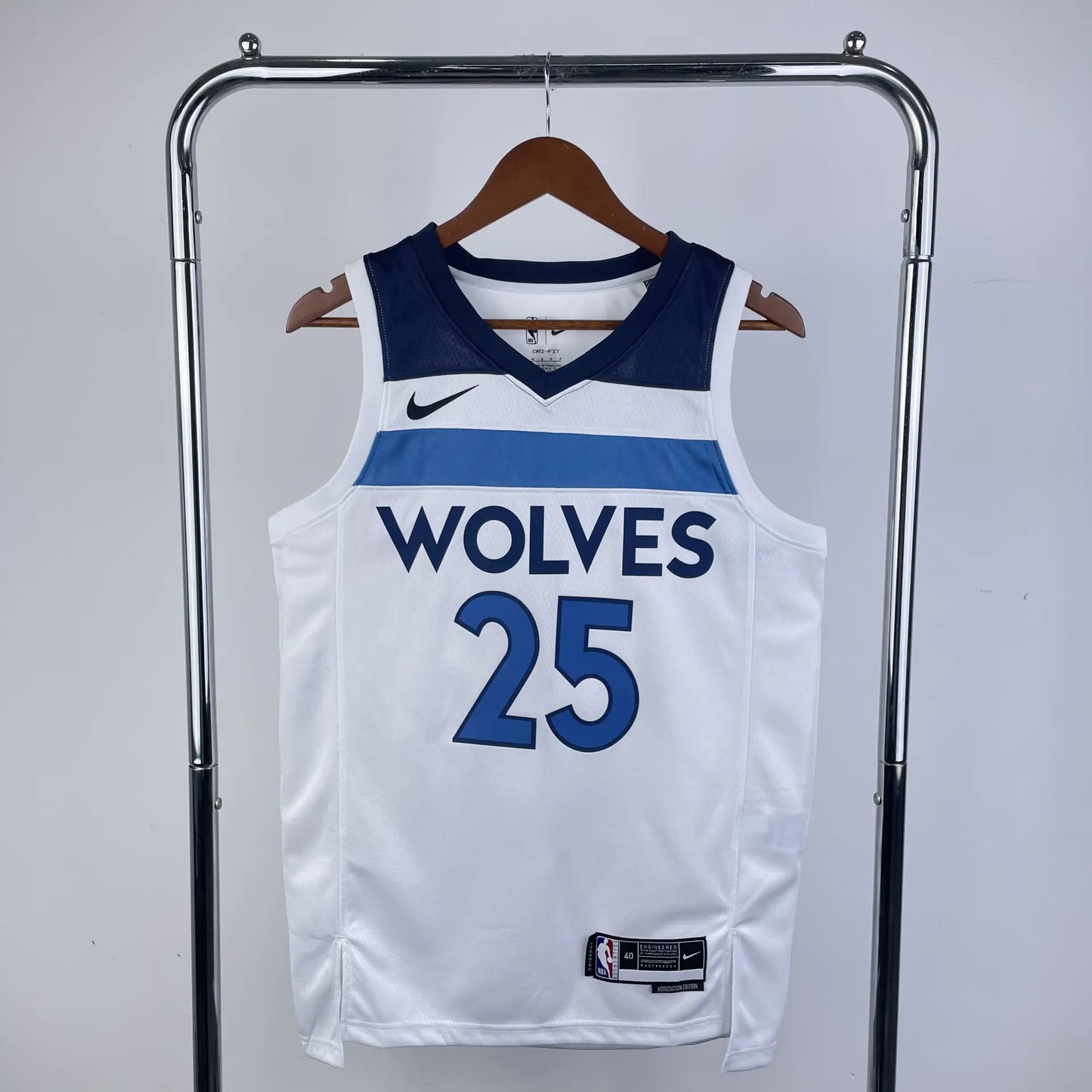 Timberwolves Home White NBA Jerseys