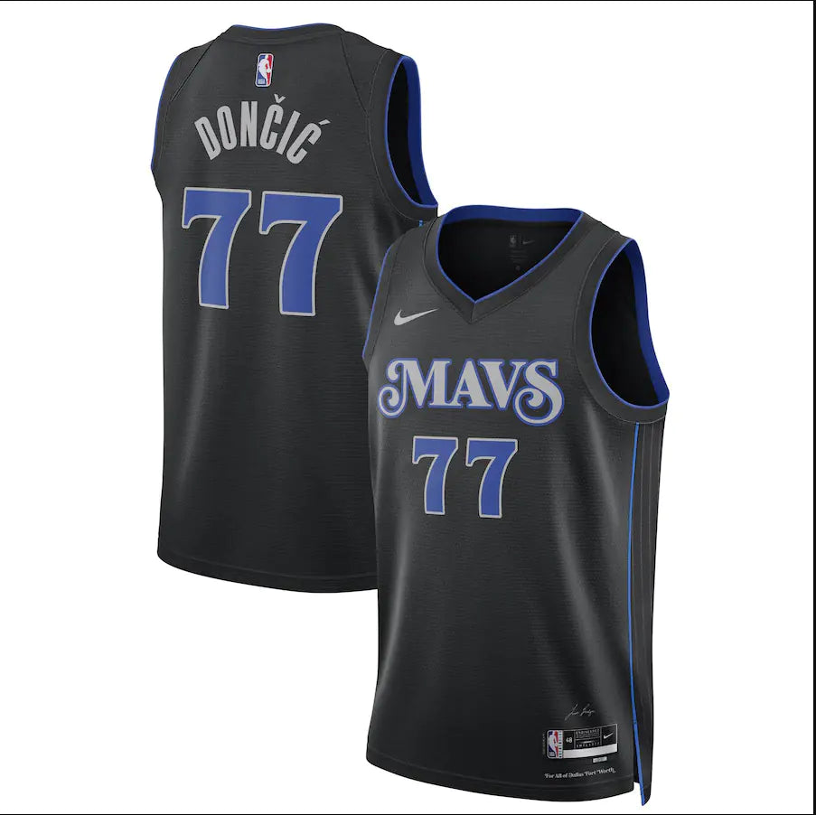 Mavericks City Edition NBA Jerseys: Irving 11 and Luka 77