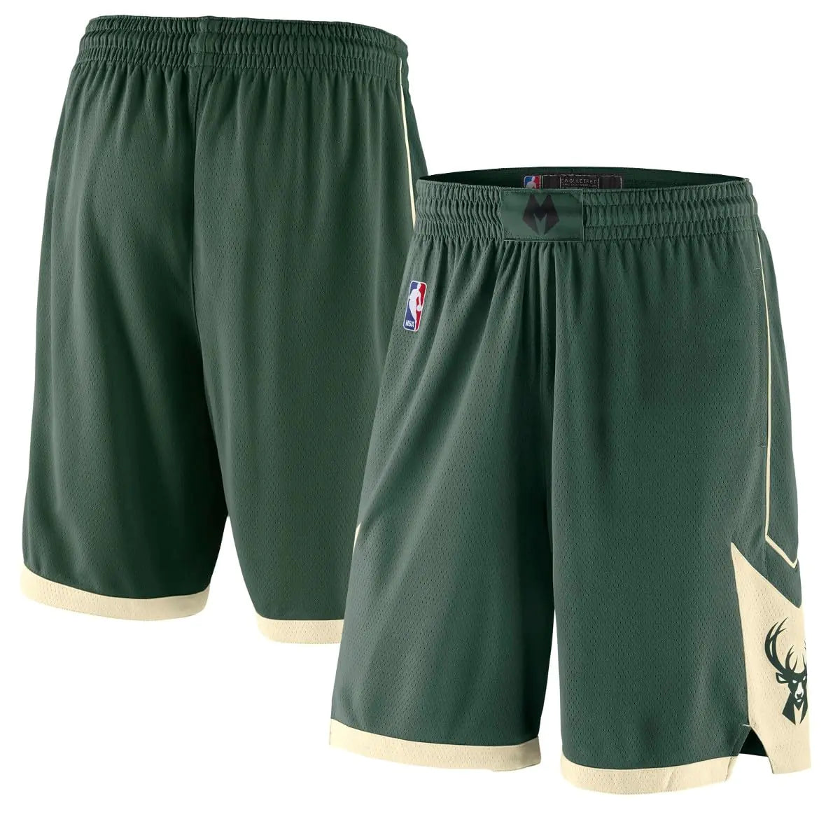 Milwaukee Bucks NBA Kids Youth 8-20 Icon Edition Green On-Court Swingman Performance Shorts (Size 14-16)