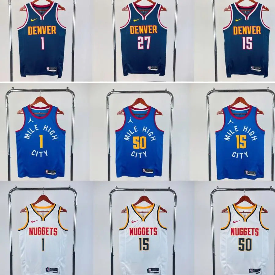 NBA 2023 Season Nuggets Jerseys: Porter, Jokic, Murray, Gordon