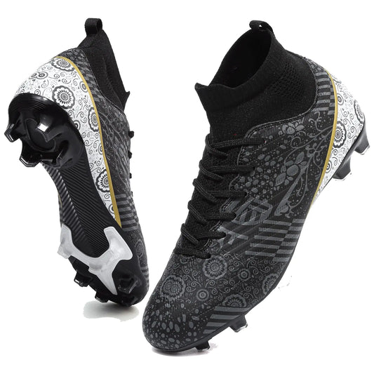 HaloTeam Mens Soccer Shoes Firm Ground Soccer Cleats Adults Athletic Outdoor/Indoor Professional Futsal Football Training Sneakers