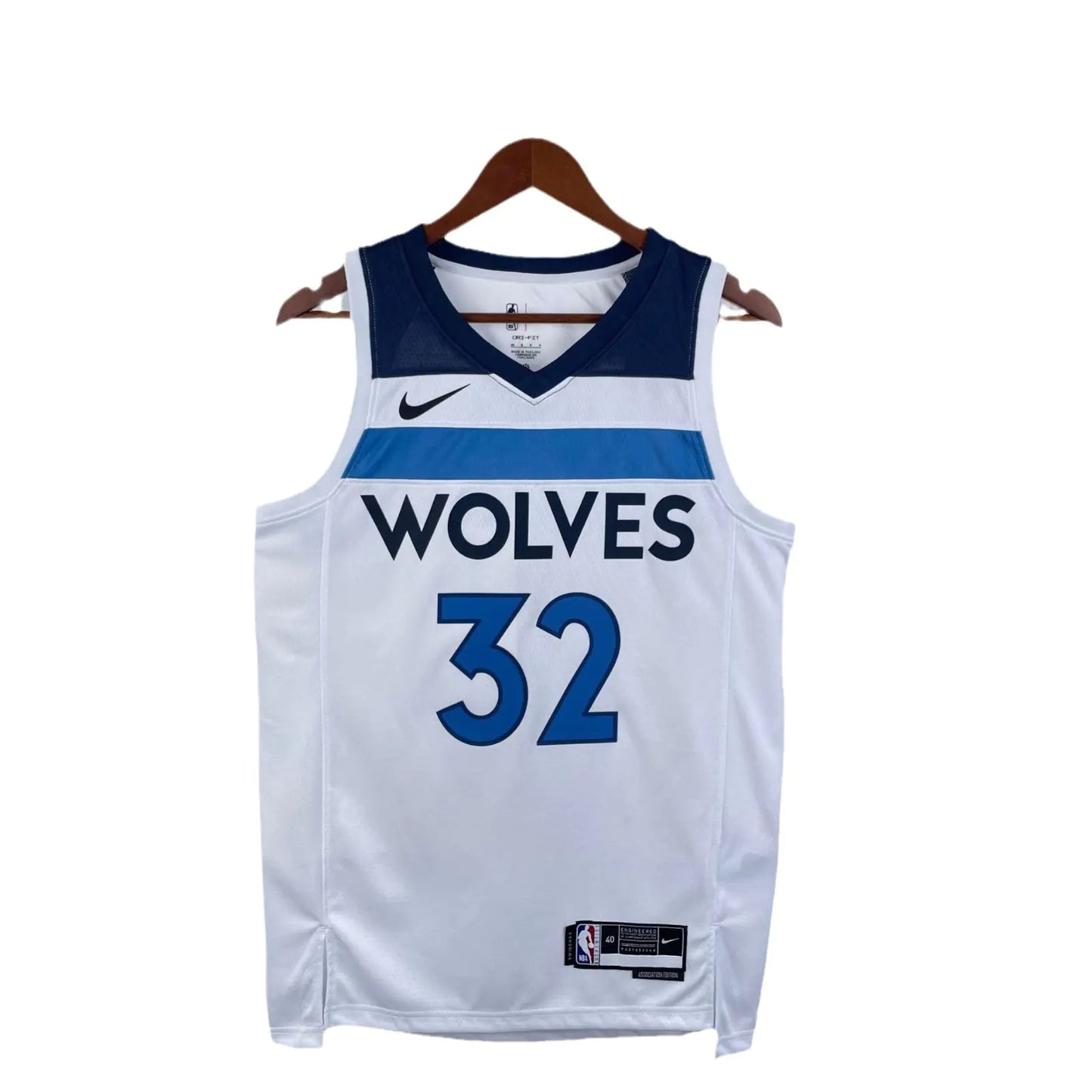 Timberwolves Home White NBA Jerseys