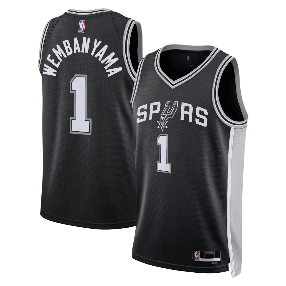 Victor Wembanyama San Antonio Spurs NBA Kids Youth 8-20 Black Icon Edition Swingman Jersey (US Numeric 8 Regular Black)