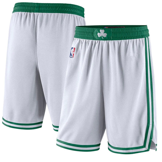 Boston Celtics NBA Kids Youth 8-20 Association Edition White On-Court Swingman Performance Shorts (Size 14-16)