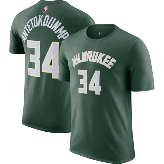 Giannis Antetkounmpo Milwaukee Bucks NBA Kids Youth 4-20 Green Icon Edition Performance Jersey T-Shirt (Size 18-20)