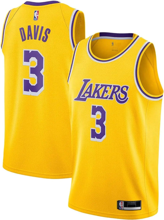Anthony Davis Los Angeles Lakers NBA Kids Youth 8-20 Yellow Gold Icon Edition Swingman Jersey (US Numeric 8 Regular Yellow)