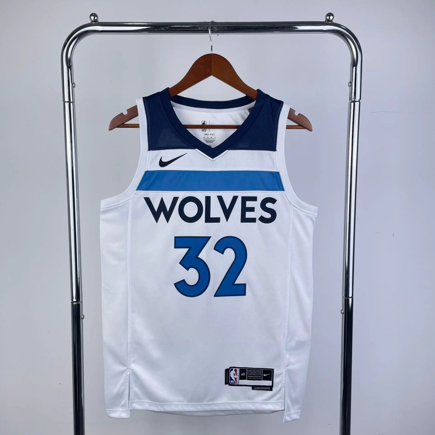 Timberwolves Home White NBA Jerseys