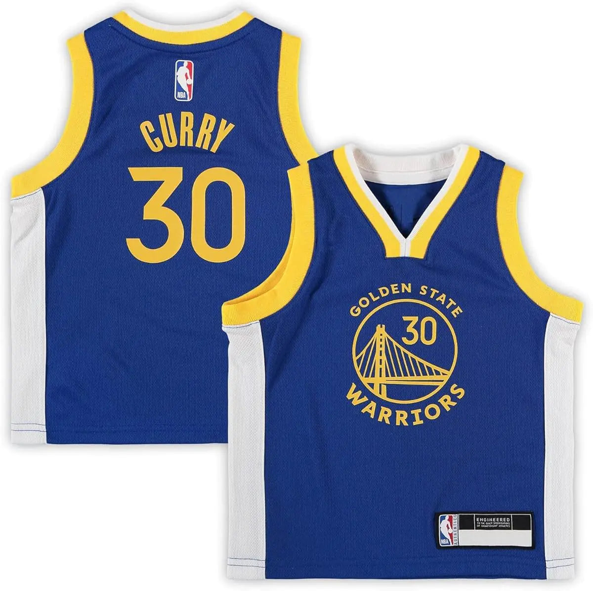 Stephen Curry Golden State Warriors NBA Boys Kids 4-7 Blue Icon Edition Player Jersey (Size 4)