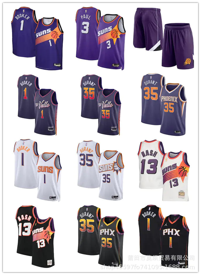 NBA New Suns Jerseys: Paul 13, Nash 35, Durant 1, Booker